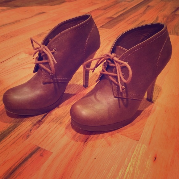 Tan booties