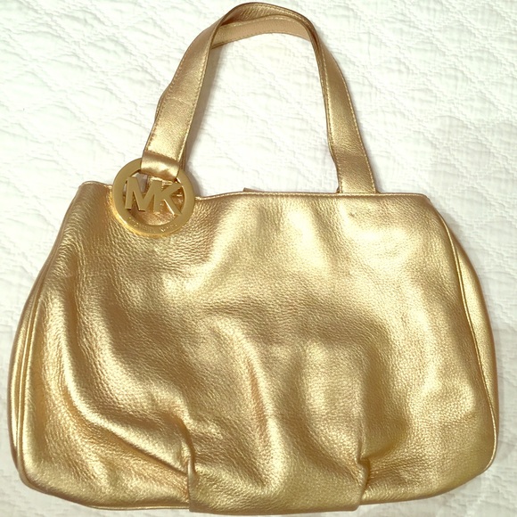 Metallic Gold Micheal Kors Bag
