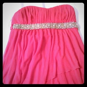 Hot pink long dress formal