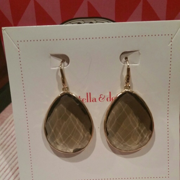 Stella & Dot Espresso Serenity Drop Earrings