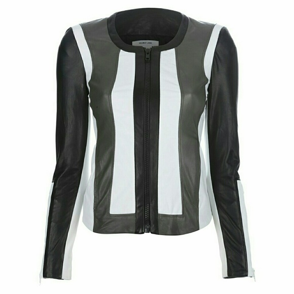 Helmut Lang Tri-Color Lamb Leather Jacket
