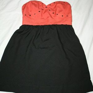 2b Bebe Strapless coral dress REDUCED PRICE!