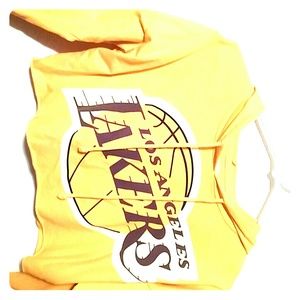 Cropped Los Angeles Lakers hoodie