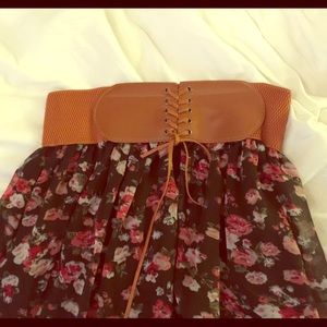 High-low Flower Pattern Skirt