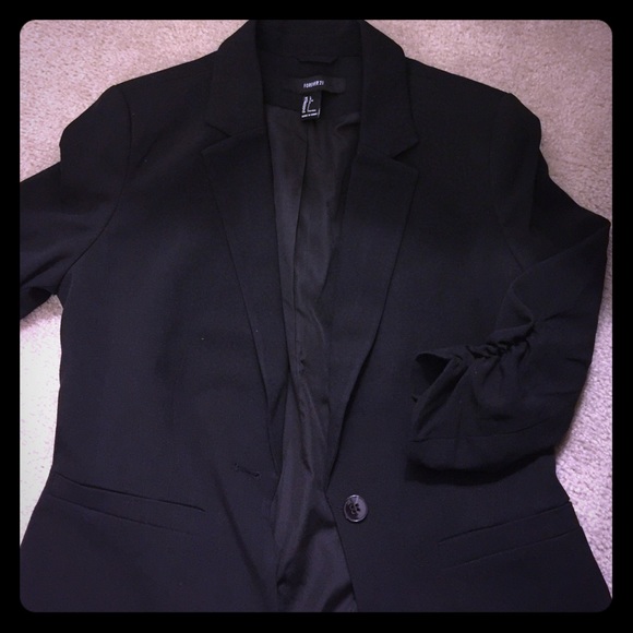 F21 Black Blazer