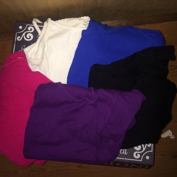 5 tank tops in various colors. Negotiable.