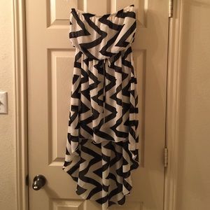 Strapless High Low Dress