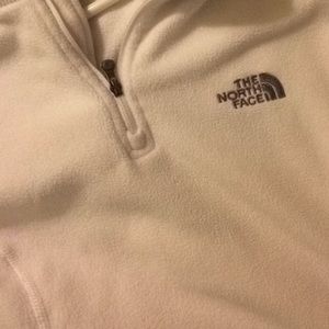 Womens North Face White Quarter Zip Fleece