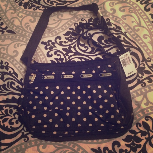 Blue Telegraph Dot LeSportsac Tote