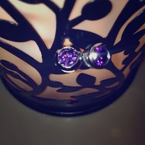 Purple earrings