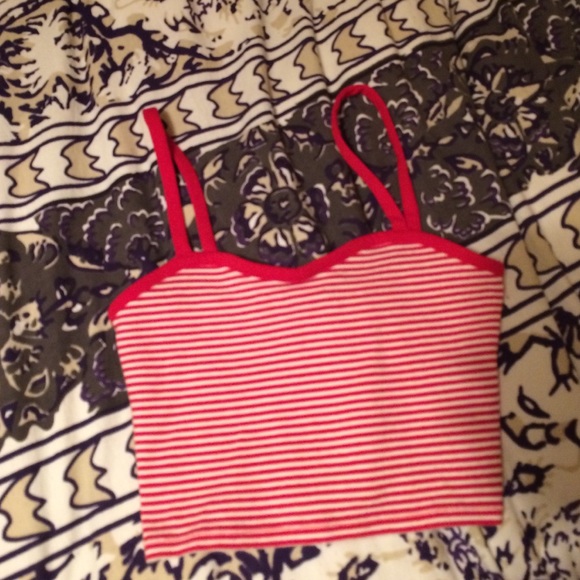 Nautical striped crop top