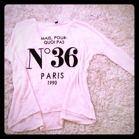 A long sleeve knit top.