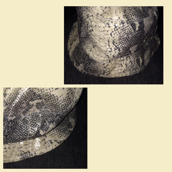 Faux snake skin bucket hat