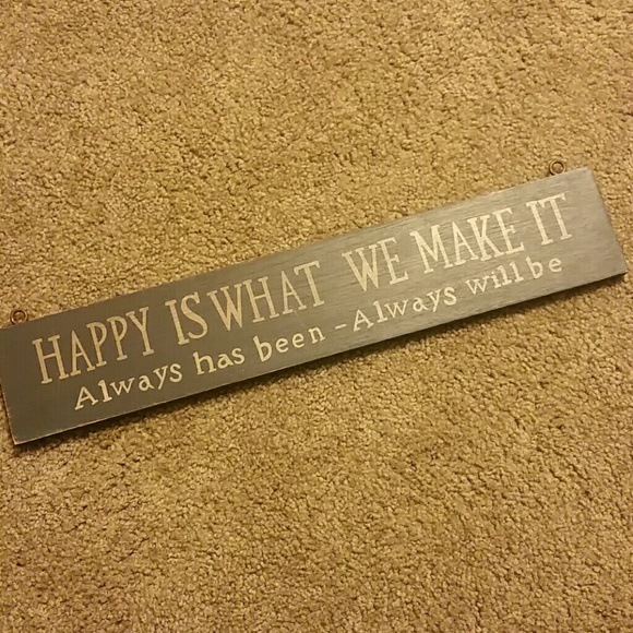 Cute wall sign - black with gold writing