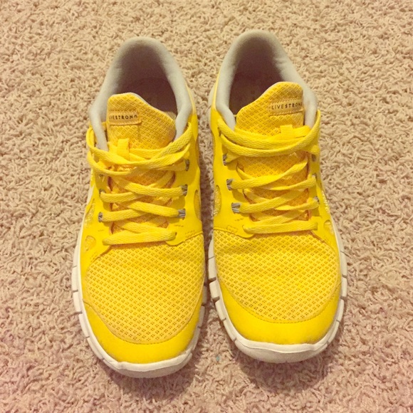 Nike free runs, livestrong