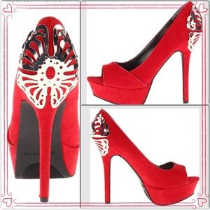 🔴SALE was $85 Too sexy red suede shoes