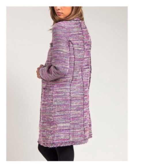 SALE Lavender Tweed Long Blazer - Picture 2 of 4