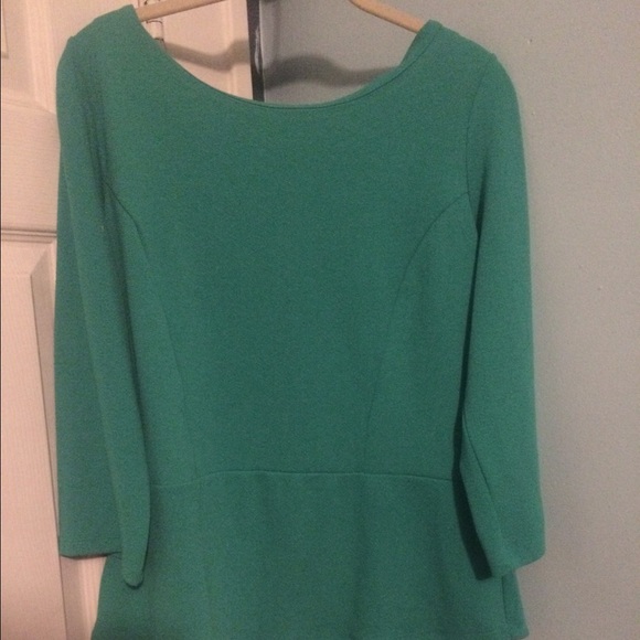 Teal LOFT peplum top