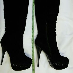 Knee high Black Suede Boots