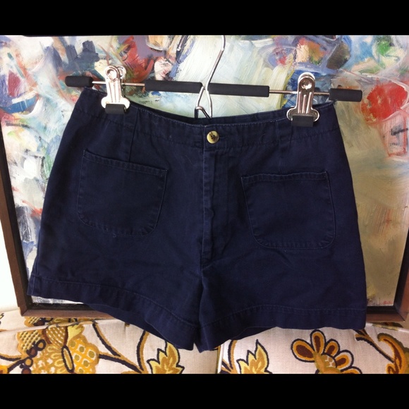 Vintage blue high waisted short shorts