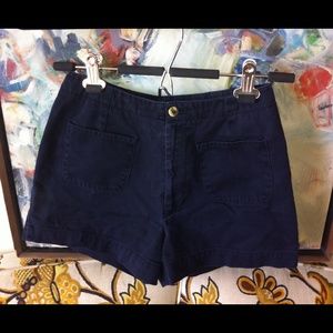 Vintage blue high waisted short shorts