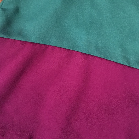 Colorblock Racerback Tank. Lime/Turquoise/Purple - Picture 3 of 3