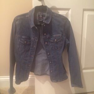 Faconnable jean jacket. Size small. With stretch