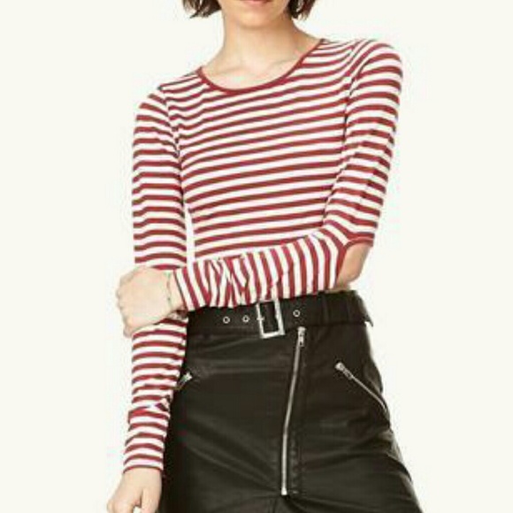 Red and white striped crop