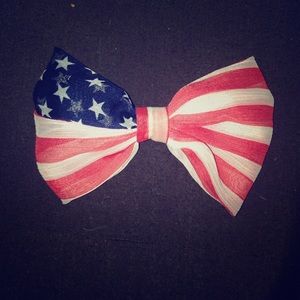 American flag hair bow