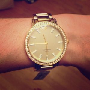 Brand New Kate Spade 38mm gold pave watch