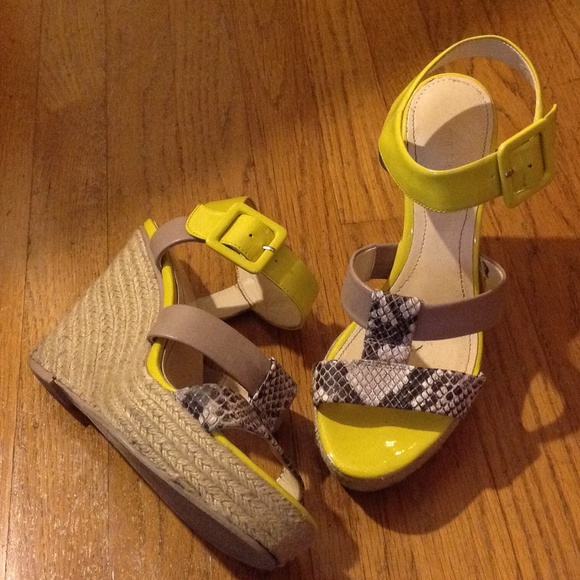 Lizard skin pattern and yellow wedges