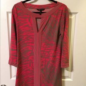 BCBG MaxAzria Pink & Gray short jersey dress