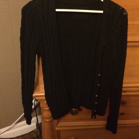Black Cable Knit Sweater