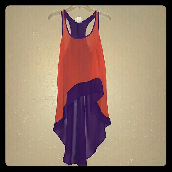 Orange/purple shirt