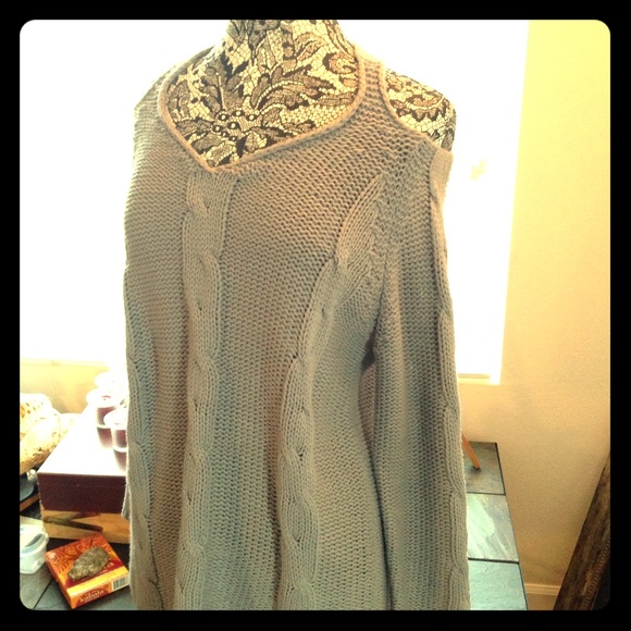 Cold Shoulder Gray Sweater