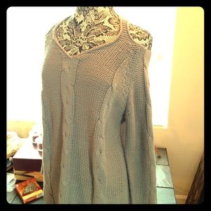 Cold Shoulder Gray Sweater