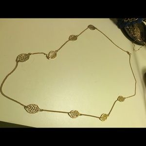 long leave necklace