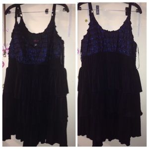 Black and blue club dress