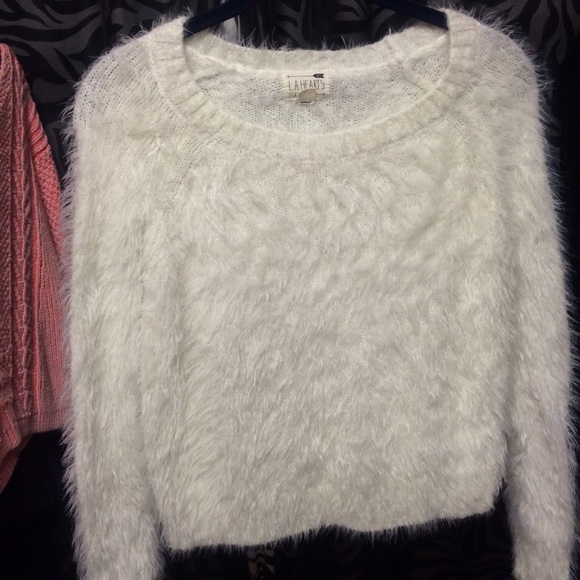 Pacsun fuzzy white sweater
