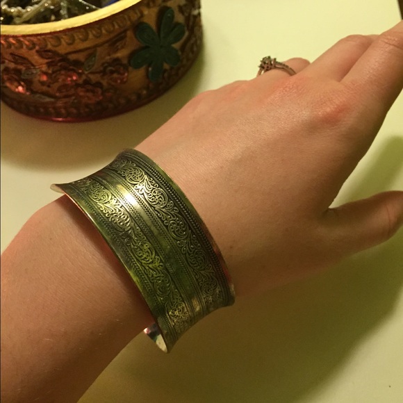 intricate boho bangle bracelet - Picture 2 of 2