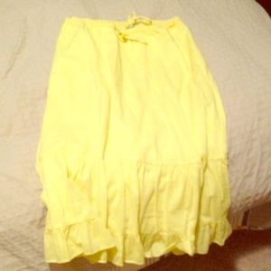 Lemon yellow maxi skirt