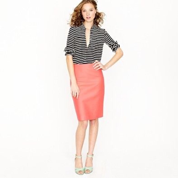 Coral Pink J.Crew Pencil Skirt - spring style