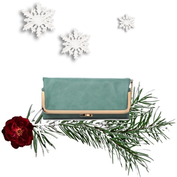 SEAFOAM FOLD OVER WALLET