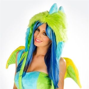 J Valentine Green Dragon Hood Bundle rave outfit