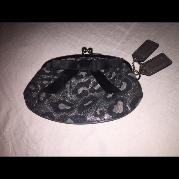 Authentic Coach Cheetah print pouch