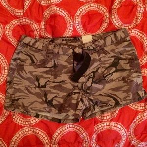 Brown camouflage shorts