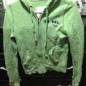 Green hollister jacket