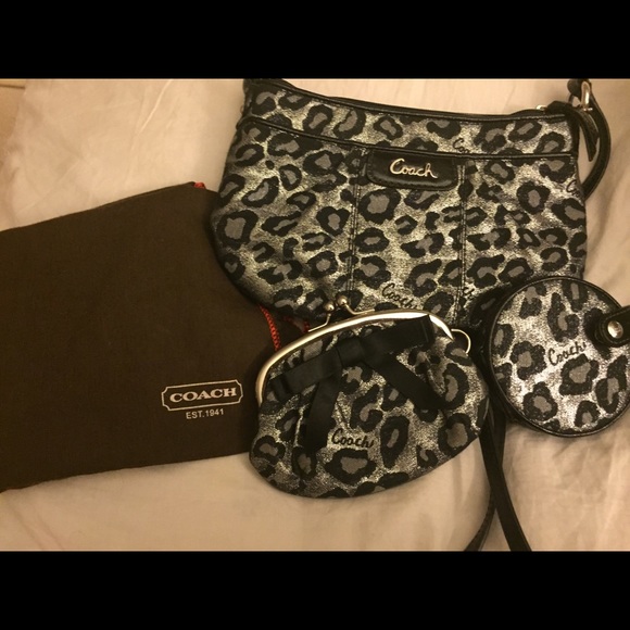Coach cheetah print cross body