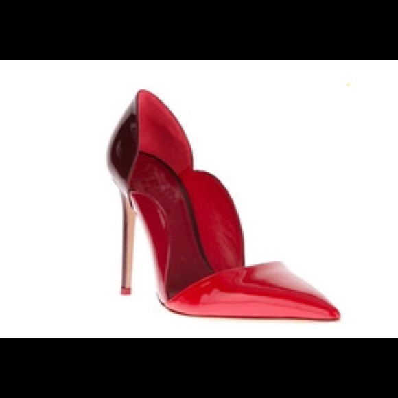 Two tone sexy pointed high-heel