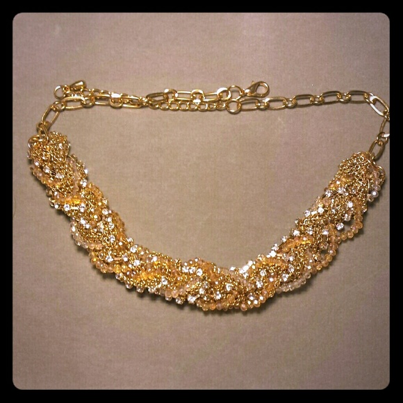 Short almost chocker necklace. From David's Bridal